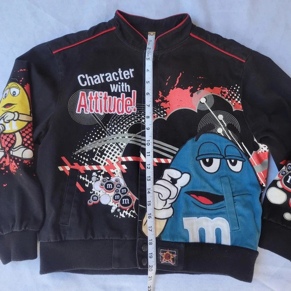Vintage JH Design M&Ms Racing Jacket Character with Attitude Youth Size L 9-10 - Picture 9 of 16
